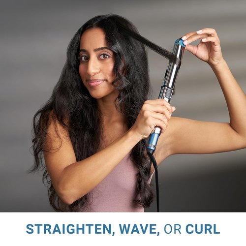 Nano Titanium Prima Ionic Hair Straightener – Professional Flat Iron & Curling Iron in One for Stylists, Pro Styling Hair Tool