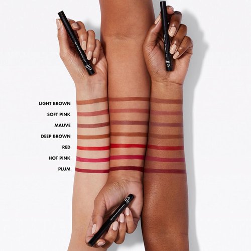 e.l.f. Love Triangle Lip Filler Liner - 2-in-1 Sculpting & Filling Lip Pencil, Long-Lasting Vegan Color, Plum