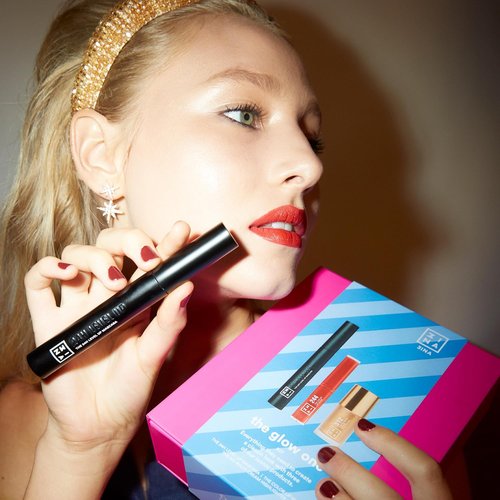 3INA The Glow One Kit - 24H Level Up Mascara, No Rules Highlighter & Color Lip Glow | 3 Pc Set