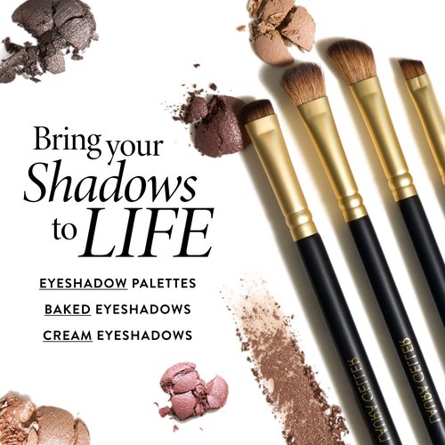 LAURA GELLER NEW YORK Cosmetic Professional Makeup Brushes - Cruelty-Free - 18 Shadow Skills Eyeshadow Brushes (4 Pack)