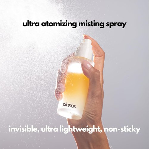 PLUXOS 47 Face Mist Spray - SPF 47 Sunscreen & Skincare | Peach | Hydrating, Anti-Aging, Clear Formula