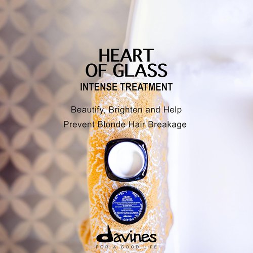 Davines Heart of Glass Intense Treatment - Deep Repair Mask for Blonde Hair | 5.07 oz