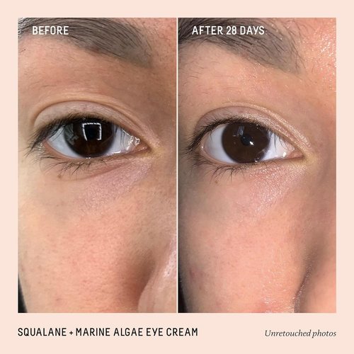 Biossance Squalane Eye Cream - Anti-Aging Hydrating Formula for Fine Lines & Puffiness - 0.5 Ounce