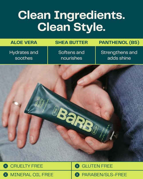 Barb Styling Cream for Women and Men - Soft Hold Hair Styling Cream for Curl Definition & Frizz Control