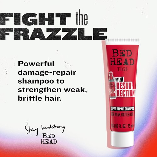 Bed Head by TIGI Resurrection Super Repair Shampoo - Nourishing Repair for Dry, Damaged Hair | Travel Mini 2.53 fl oz