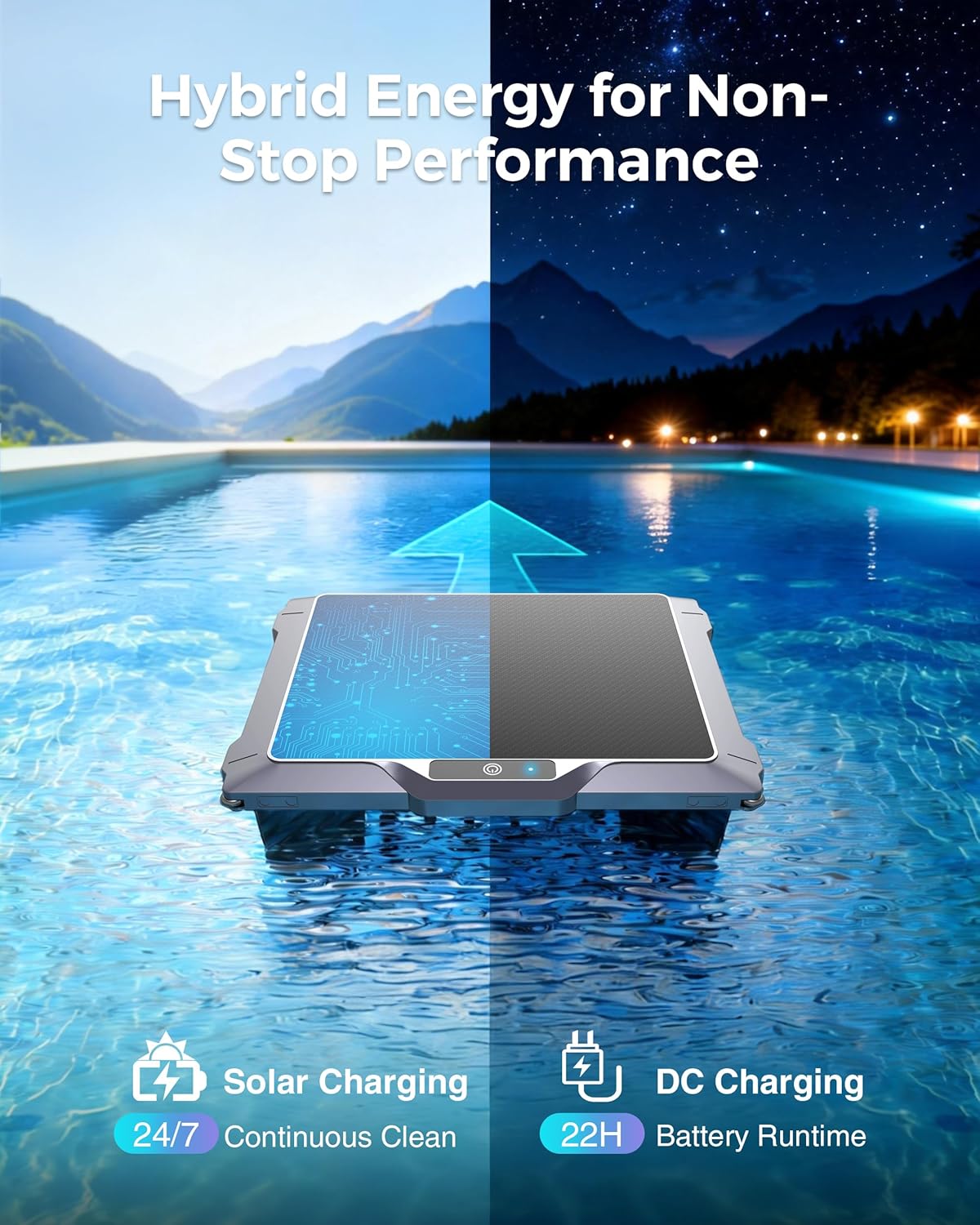 T2B Solar Pool Skimmer Robot - App & Remote Control | 2026 Upgraded Automatic Cleaner for Inground & Above-Ground Pools