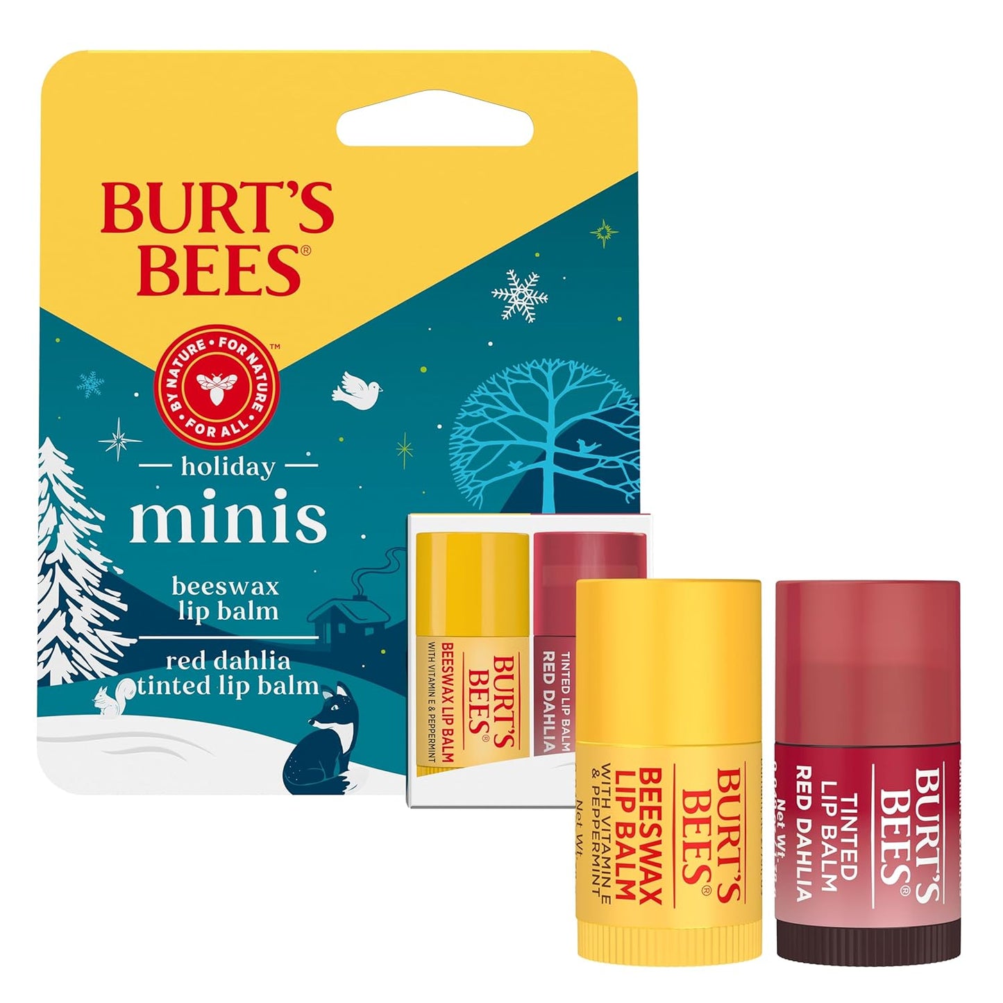 Burt’s Bees Lip Balm Gift Set - Natural Origin Lip Care, 2 Tubes, 0.049 Oz Each
