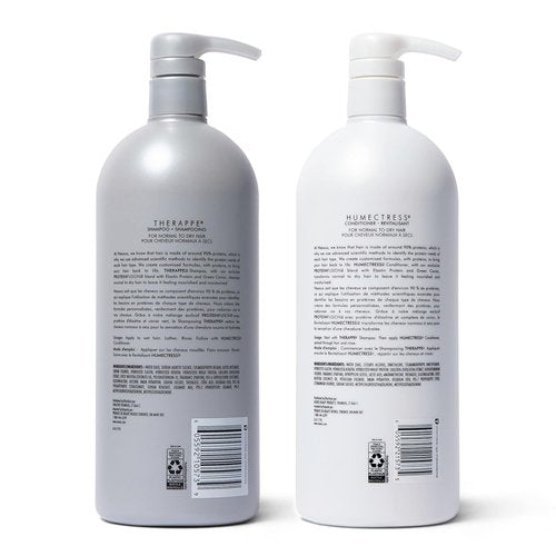 Nexxus Therappe & Humectress Shampoo and Conditioner Set - Silicone-Free Moisturizing for Dry Hair | 33.8 oz Each