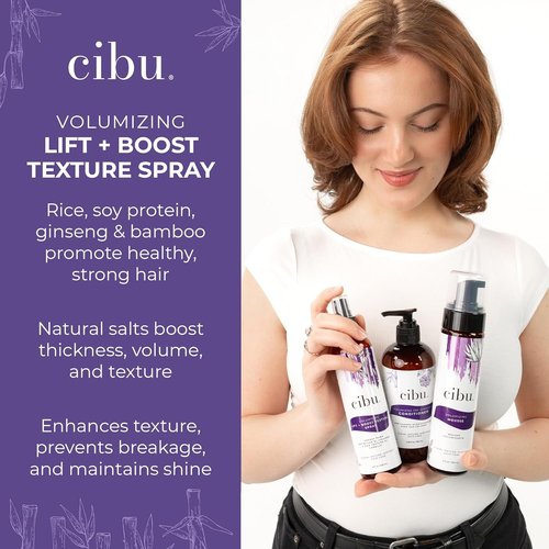 CIBU Volume Lift Texture Spray - Nutrient-Rich Volumizing Formula with Rice, Ginseng & Bamboo | 8oz