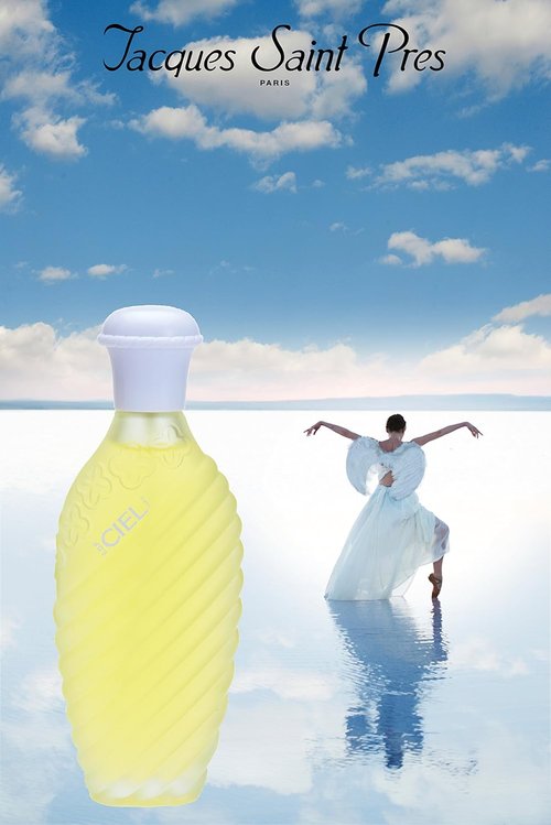 Jacques Saint Pres CIEL - Women's Eau De Parfum - Soft Powdery Scent with Vanilla & White Rose - 3.4 Fl Oz