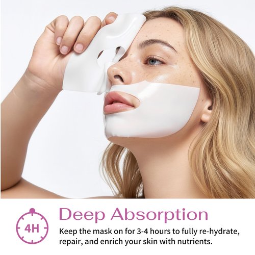 Koreana Skin K-Beauty PDRN DNA Complex Hydrogel Sheet Mask – Korean Regenerative Salmon DNA & Multi-Weight Hyaluronic Acid for Anti-Aging, Firming, Brightening, Deep Hydration – Box of 4