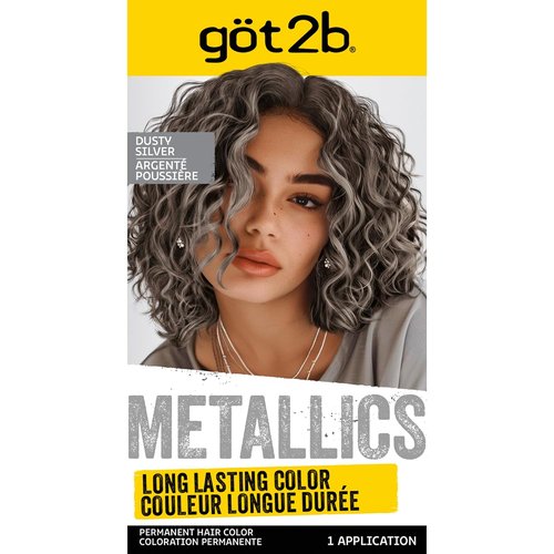 Got2b Metallics Hair Color - M72 Dusty Silver | Long-Lasting Vibrant Shade