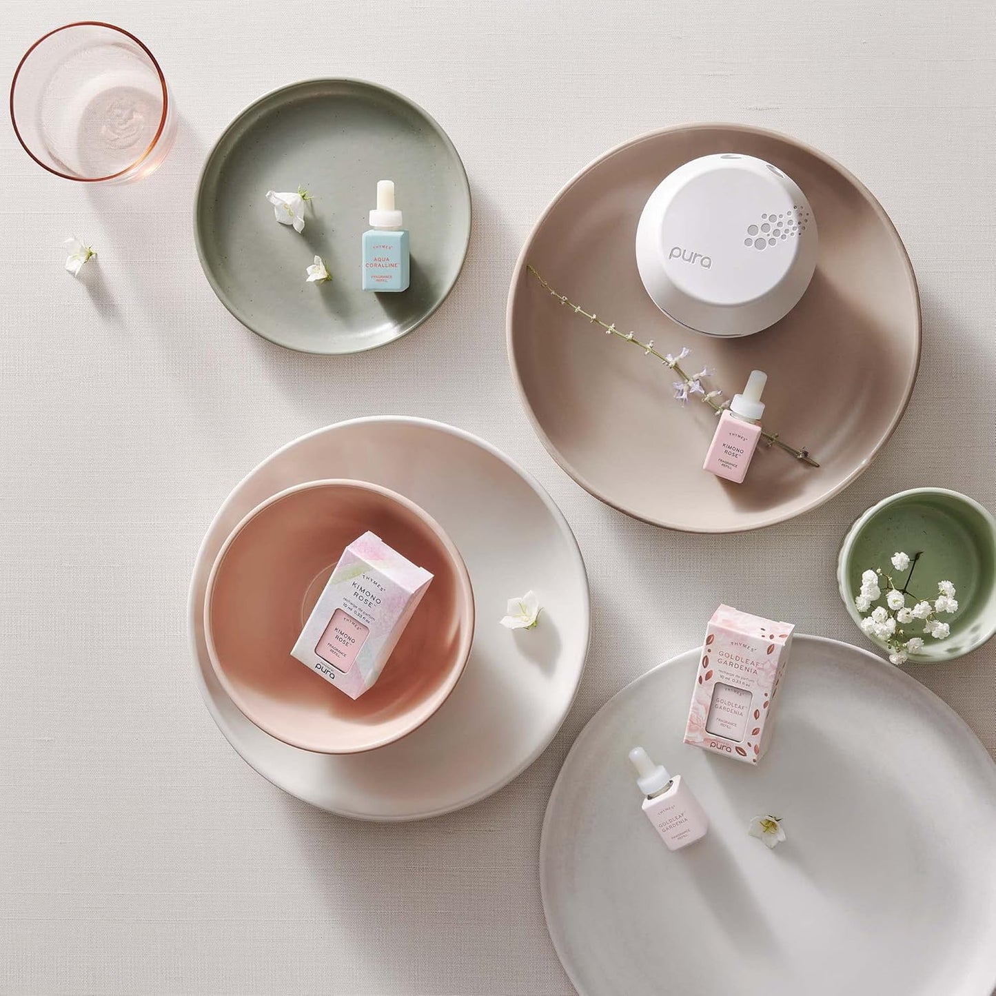 Thymes Aqua Coralline Plug-In Diffuser Refills - Smart Home Aroma Pack of 2
