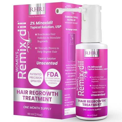 Minoxidil 2% Hair Regrowth Spray for Women | Thicker, Fuller Hair - Clinically Proven Formula - 60 ml