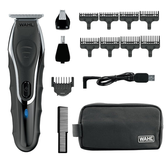 Wahl Aqua Blade® Deluxe Beard Trimmer - Rechargeable Wet/Dry Grooming with Interchangeable Heads | Model 9899-100