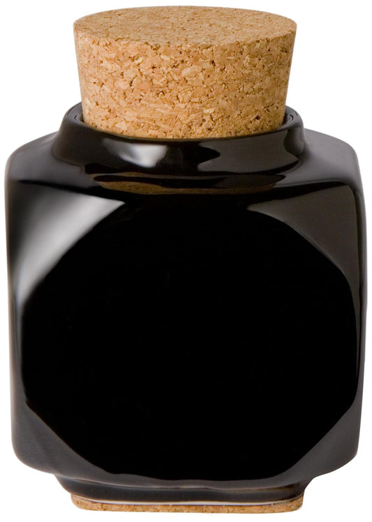 Young Nails Ceramic Black Dampen Dish - Durable Cork Base for Nail Art | Essential Tool