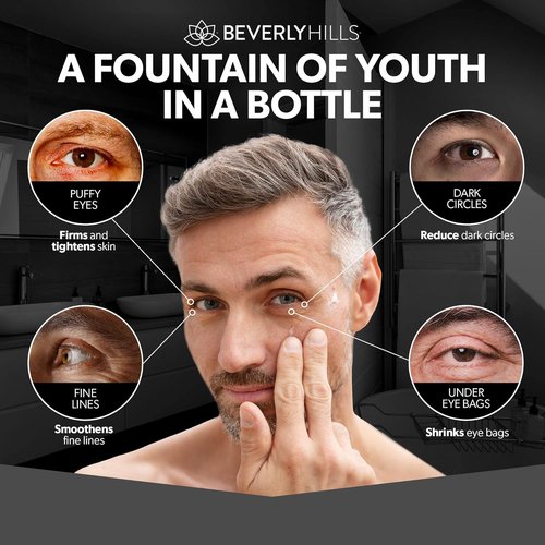 Beverly Hills Men's Instant Facelift Serum - Reduces Dark Circles & Puffy Eyes | Anti-Wrinkle Treatment