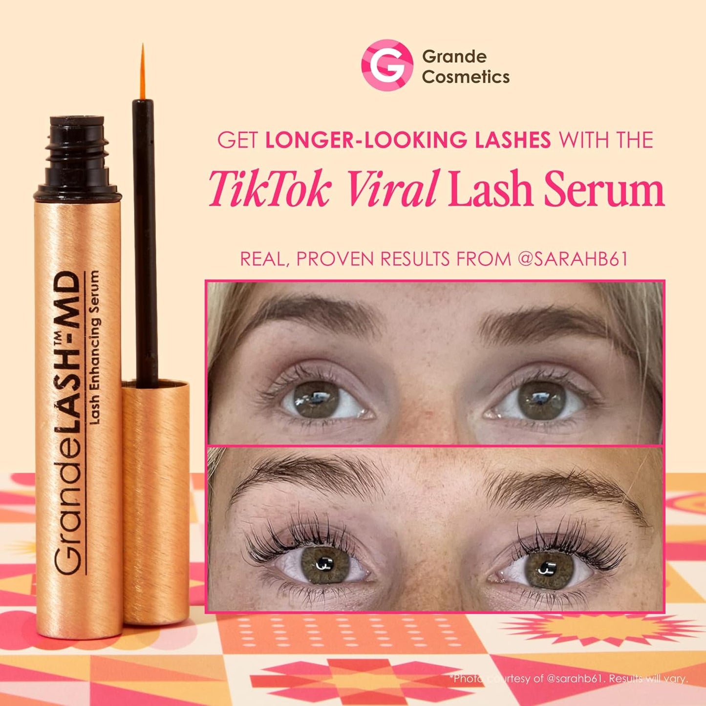 Grande Cosmetics Lash & Brow Care Systems - Multi-Step Enhancing Set for Longer, Fuller Lashes & Brows