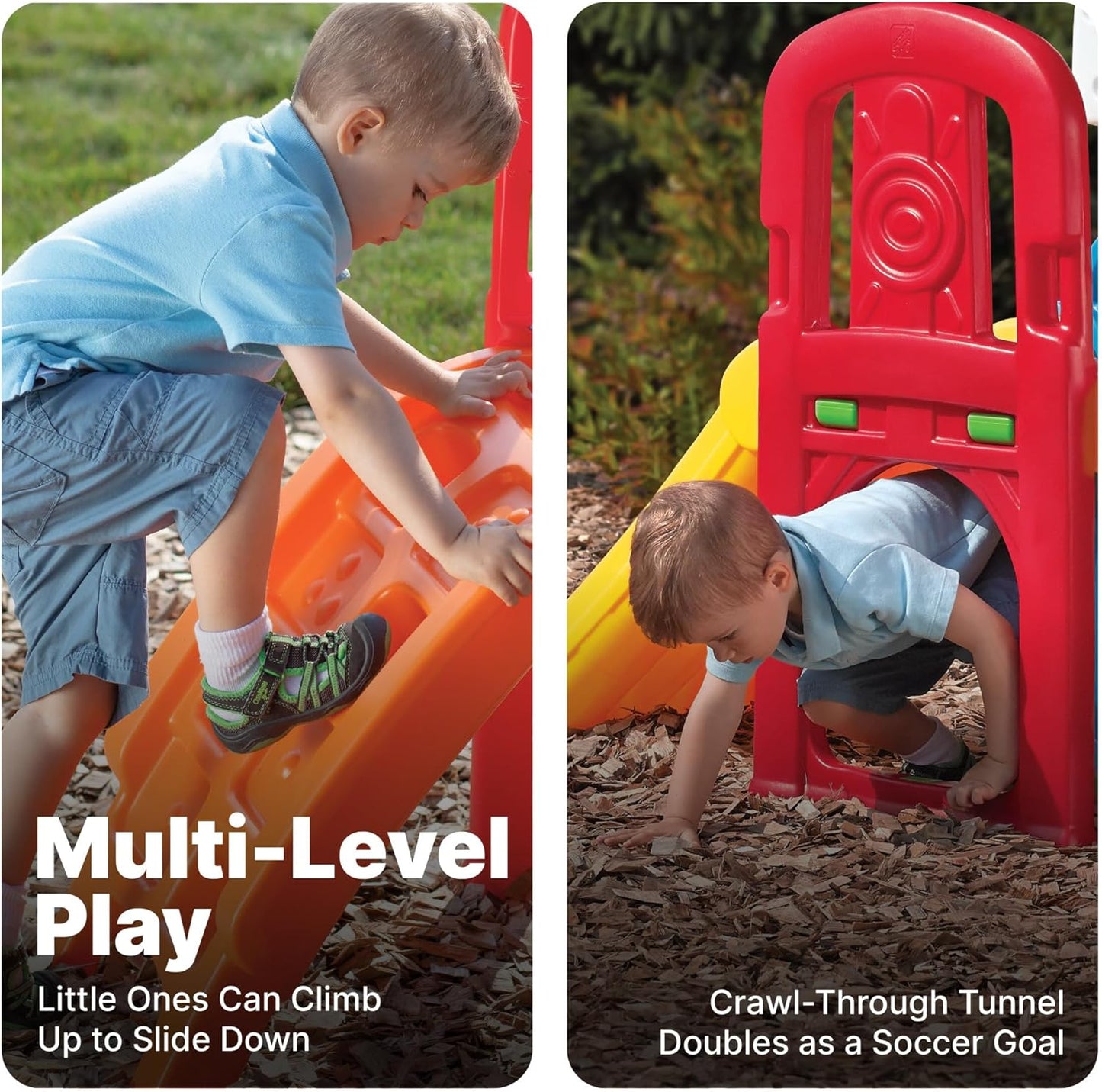 Step2 Game Time Sports Climber - Kids Indoor/Outdoor Playset with Slide, Climbing Wall & Basketball Hoop | For Ages 2-6