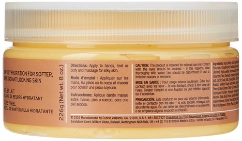 Cuccio Naturale Butter Blends Body Cream - Ultra-Moisturizing Milk & Honey - 8 Oz Deep Hydration for Dry Skin