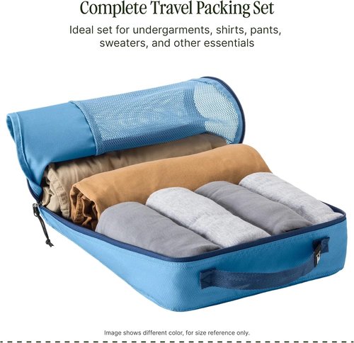 Eagle Creek Pack-It Reveal Cube Set - Durable Packing Cubes for Organized Travel - Black - XS/S/M