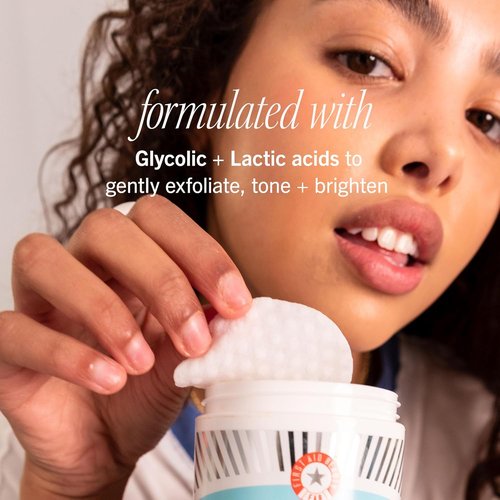 First Aid Beauty - Facial Radiance Pads | Daily Exfoliating AHA Pads for Brighter Skin - 28 Count