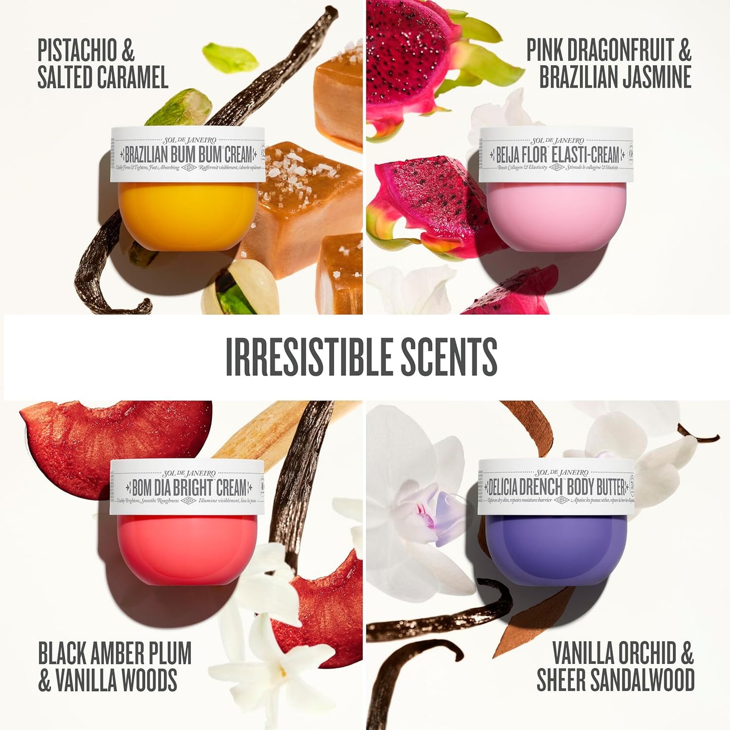 Sol de Janeiro Body Boldly Body Cream Discovery Set - Trial Size Beauty Minis Gift Set | 4 x 25mL