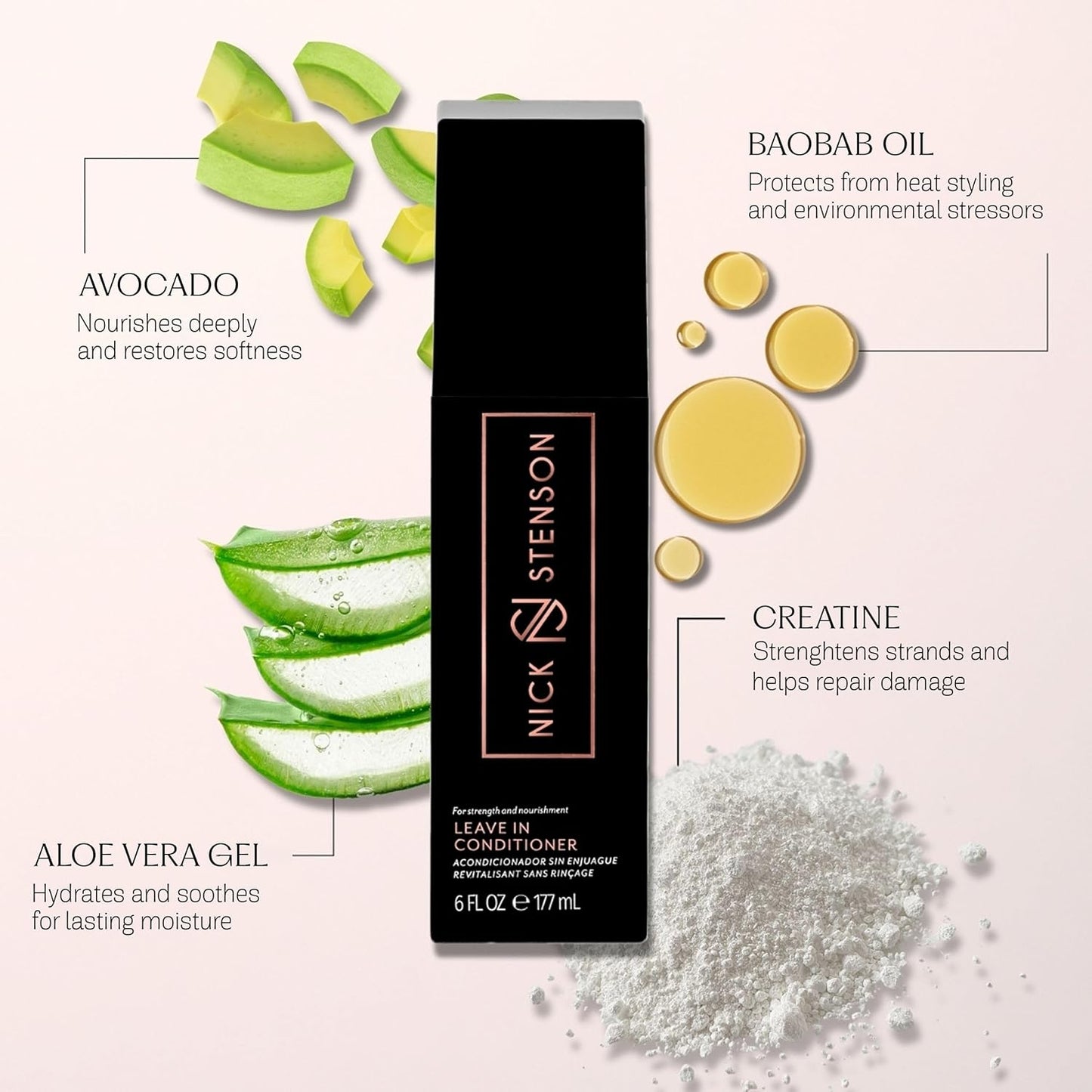 Skiennix Leave-In Conditioner - Hydrating Formula for Color-Treated Hair | Adds Shine & Manageability - 6 oz