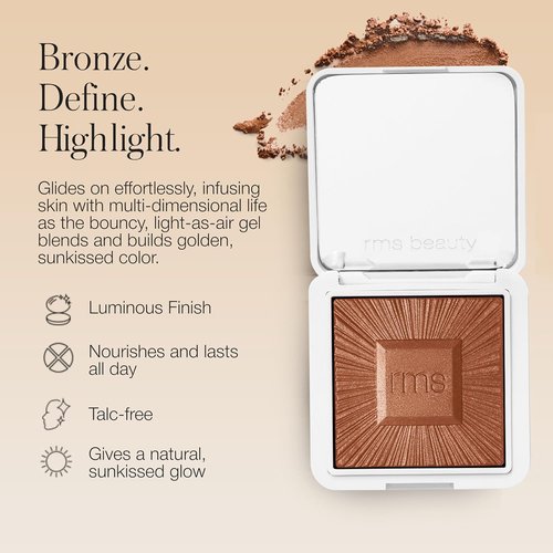 RMS Beauty Redimension Hydra-Bronzer | Hydrating Cream Bronzer & Highlighter | Medium Shade for Natural Glow