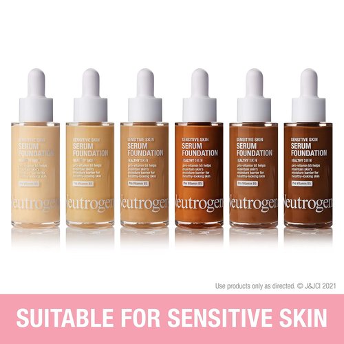 Neutrogena Healthy Skin Serum Foundation - Pro-Vitamin B5, Color Correcting, Buildable Coverage, Light 01, 1 oz