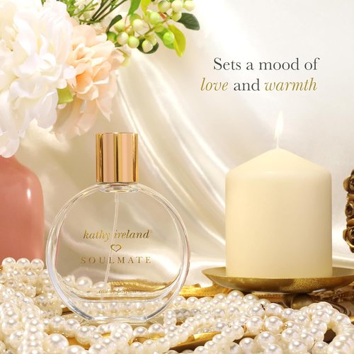 Kathy Ireland Soulmate Perfume - Floral Fruity Gourmand Eau de Parfum with Cherry & Amber - 3.4 oz