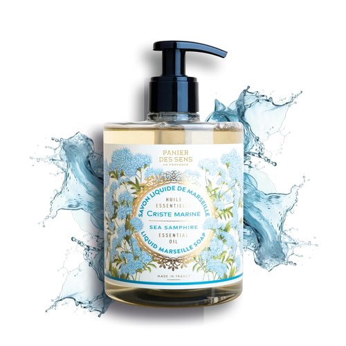 Panier des Sens - Fresh Sea Fennel Hand Soap - Moisturizing & Refillable - 97% Natural Ingredients - 16.9 Fl Oz