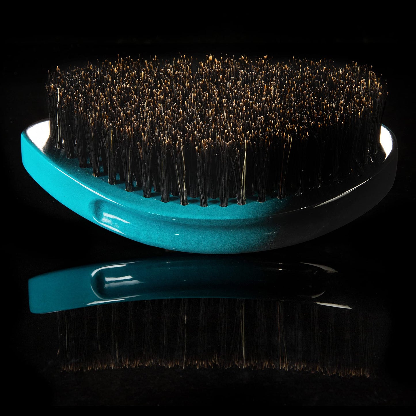 Torino Pro Curve #156 - Medium 100% Boar Bristle Curved Palm Brush for Laying 360 Waves, Use with Wave Cap or Durag - Luxury Wave Brush for Men