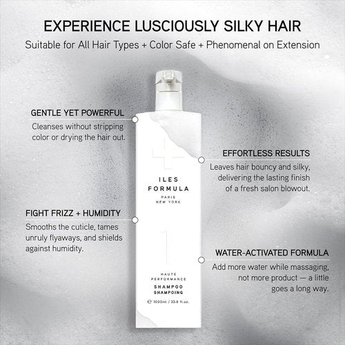 ILES FORMULA Hydrating Shampoo for Dry, Damaged Hair | Sulfate-Free, Salon-Grade Moisturizer