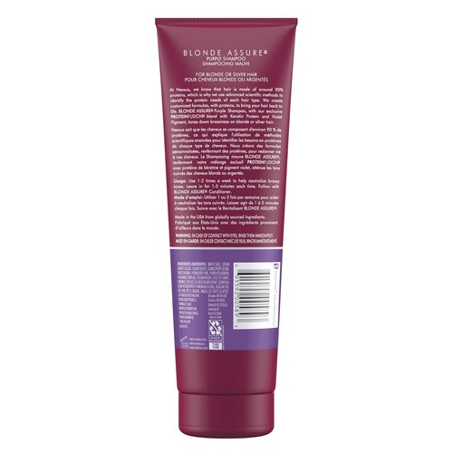 Nexxus Blonde Assure Purple Shampoo - Color Care for Blonde Hair with Keratin Protein | 8.5 oz