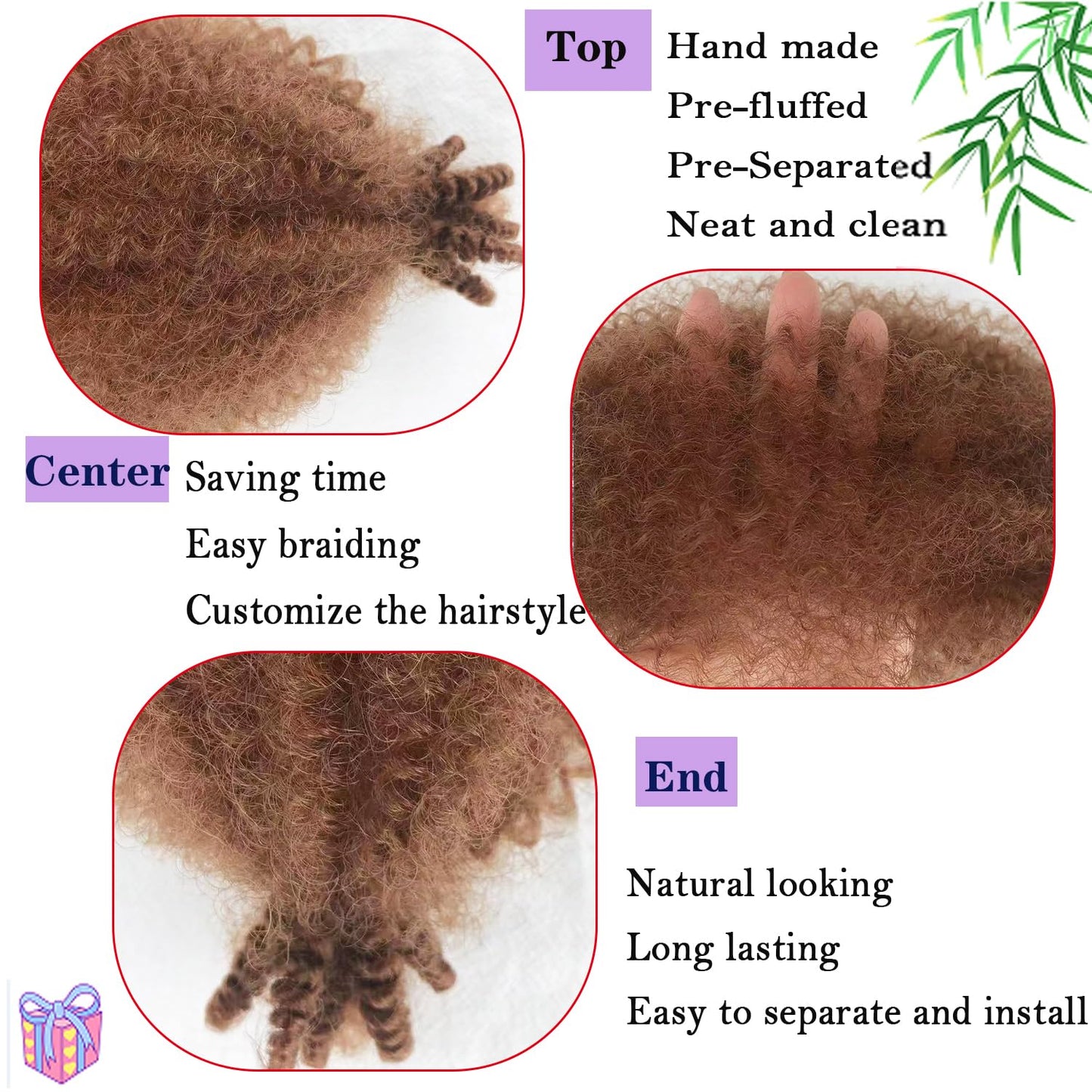 Marley Twist Braiding Hair Pre-Separated Springy Afro Twist 24 Inch 30# Color Spring Twist Hair Kinky Twist for Faux Locs Crochet Braiding Afro Twist Hair Extensions for Black Women(24Inch, 8Packs)