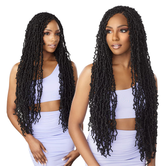 Sensationnel Lulutress Crochet Braiding hair - DIY hair style hair extensions - 3X Twisted DISTRESSED Locs 26 Inch (1 Pack, 1B)