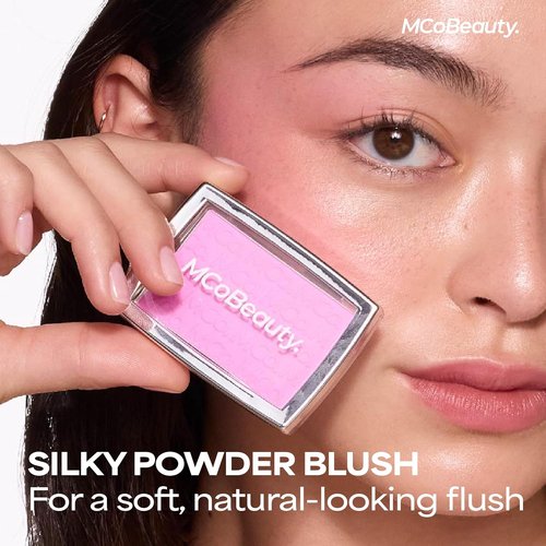 MCoBeauty Glow Up Blush Powder - Blush Red | Color Activated Soft Matte Formula - Vegan & Long-Lasting