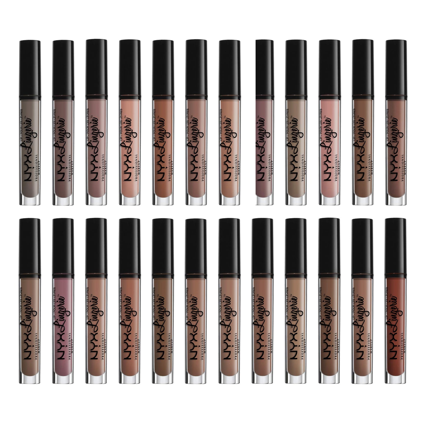 NYX PROFESSIONAL MAKEUP Lip Lingerie Matte Liquid Lipstick - Beauty Mark (Chocolate Brown)