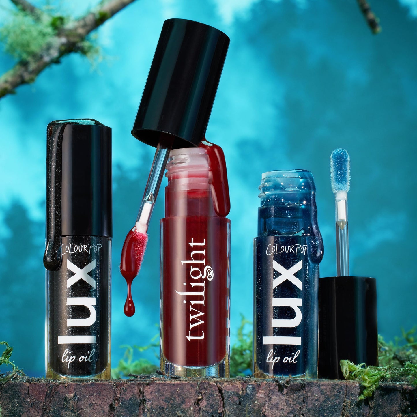 ColourPop Lux Lip Oil - Hydrating, Sheer Tinted Lip Oil Formulated with Antioxidant-Rich Chamomile Extract & Calendula Oil - Non-Greasy, Nourishing Black Lip Oil - Team Jacob (0.16 oz)