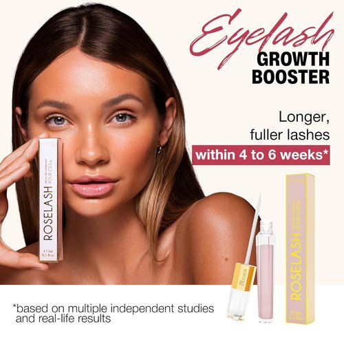 ROSEGOLD ROSELASH Growth Serum - Achieve Fuller, Longer, Thicker Lashes | 95% Natural, Vegan, Made in France
