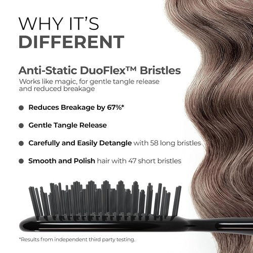 FHI Heat UNbrush Detangling Brush - Pain-Free Brushing for All Hair Types | Durable DuoFlex Bristles