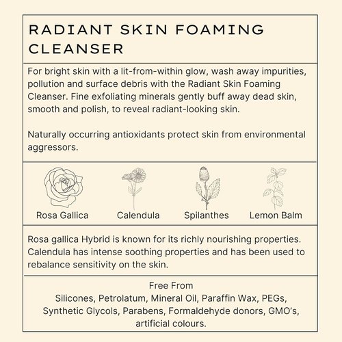Jurlique Radiant Skin Foaming Cleanser - 2.8 fl oz | Gentle Facial Cleanser for All Skin Types