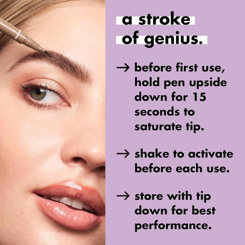 e.l.f. Holy Strokes Brow Pen - Micro-Fine Liquid Eyebrow Makeup for Detailing, Vegan & Cruelty-Free, Espresso