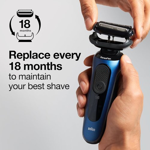Braun Series 5 53B Electric Shaver Head - Compatible with Series 5 & 6 Shavers, Black