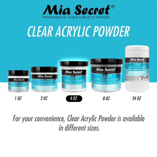 Mia Secret Clear Acrylic Powder 4oz