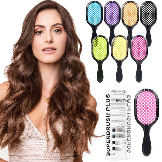 JIEREYAN Bautero Detangling Hair Brush, Wet & Dry Vented Detangling Hair Brush, Scalp Massage Brush Anti Static Hairbrush Brush for Curly Hair Wet and Dry, 1PC Hot Pink