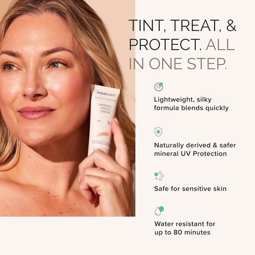 MDSolarSciences Mineral Tinted Sunscreen SPF 30 - Water-Resistant, Broad Spectrum UV Protection | Natural Matte Finish (1.7 Fl Oz)