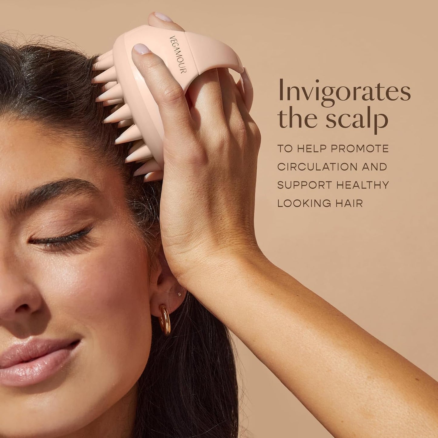 VEGAMOUR GRO Revitalizing Scalp Massager - Enhances Hair Growth for All Types - 1 Count