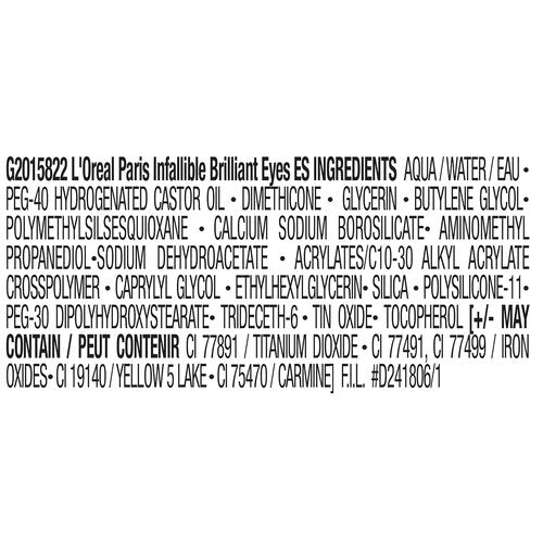 L'Oreal Paris Brilliant Eyes Shimmer Liquid Eye Shadow - Longwearing, Crease-Resistant, Amber Sparkle, 0.1 oz.